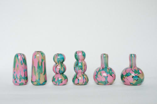 Glass Blown Bedrock Mini Vase | Vases & Vessels by Maria Ida Designs