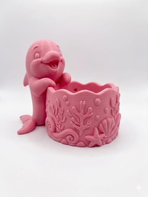 The Dolphin Bloom Planter | Plant Stand in Plants & Landscape by Kimi Craft Corner