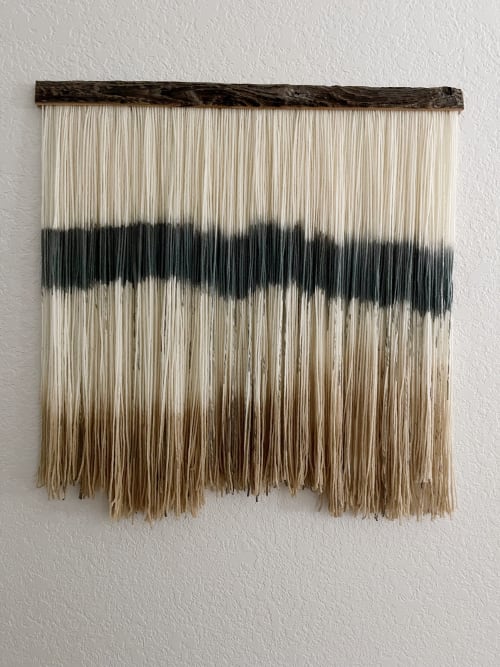 Abstract dip dye wall hanging | Macrame Wall Hanging in Wall Hangings by Mpwovenn Fiber Art by Mindy Pantuso