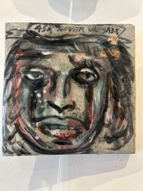 Ask Never Unmask | Decorative Plate in Decorative Objects by Eric Farache Artist
