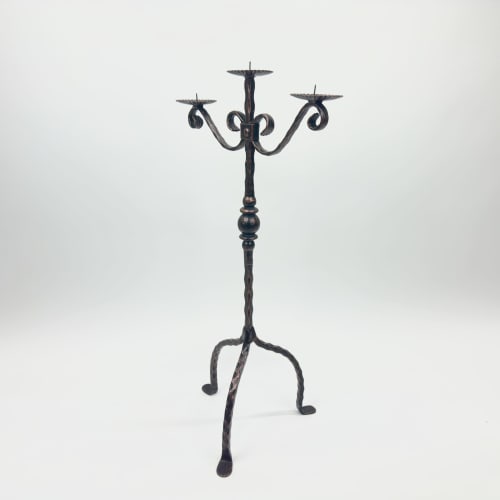 Hand Forged Iron Candelabra 26″ (66cm) | Decorative Objects by Edecra