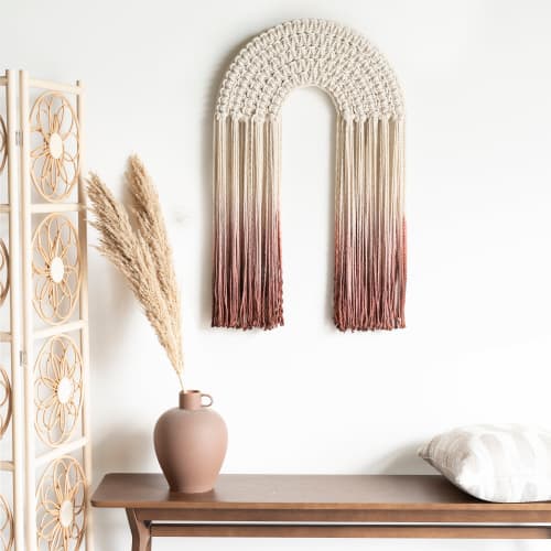 Arched Textile Artwork - ROSE | Wall Hangings by Rianne Aarts / Teddy and Wool Studio