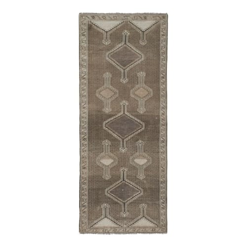 Vintage Hand Knotted Brown Color Turkish Oushak Carpet | Rugs by Vintage Pillows Store