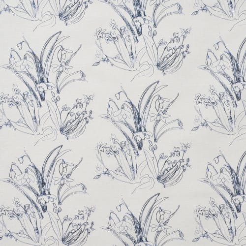 Blueprint Cobalt Fabric | Linens & Bedding by Stevie Howell