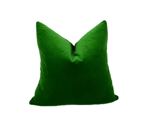 16 X 16 INCHES // emerald green velvet pillow cover | Pillows by velvet + linen