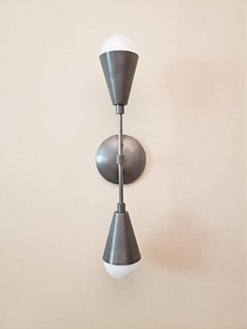 Modern Wall Sconce - Mid Century Wall Light - Black | Sconces by Retro Steam Works