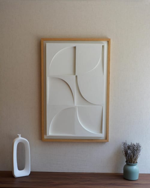 No. 19 Japandi Plaster Wall Relief - Scandinavian Neutral Decor | Wall Hangings by Joseph Aurelius
