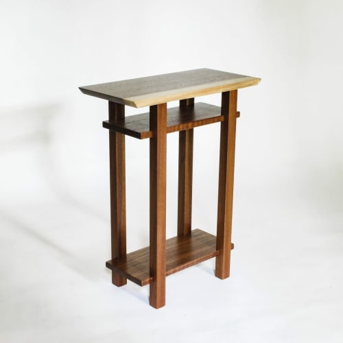 End Table with 2 Shelves - side table/ minimalist nightstand | Tables by Mokuzai Furniture