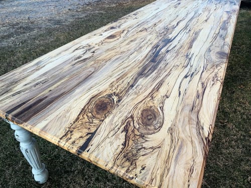 Spalted Maple Farmhouse Table | Dining Table in Tables by Hazel Oak Farms