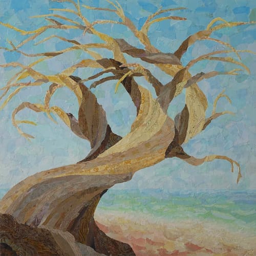 Twisted Cypress | Mixed Media in Paintings by Kathy Ferguson Art