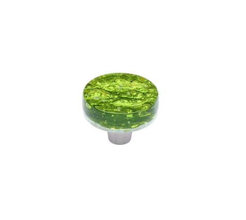 Pearl Emerald Circle Knob | Hardware by Windborne Studios