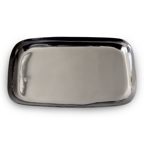 Sculpt Large Platter In Stainless Steel | Serveware by Tina Frey