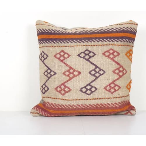 Handmade Wool Hemp Organic Kilim Pillow, Boho Pillow, Tribal | Pillows by Vintage Pillows Store