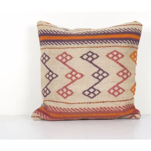Handmade Wool Hemp Organic Kilim Pillow, Boho Pillow, Tribal | Cushion in Pillows by Vintage Pillows Store