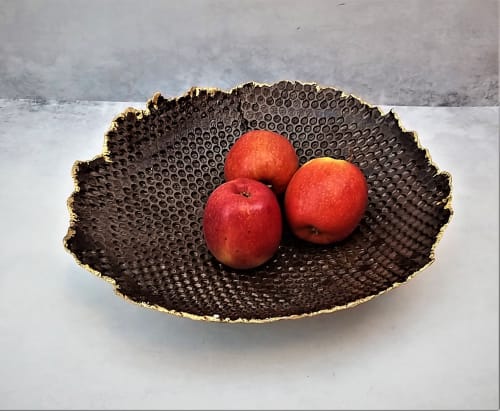 Decorative Contemporary Bowl, Large Ceramic Fruit Bowl, | Decorative Bowl in Decorative Objects by YomYomceramic