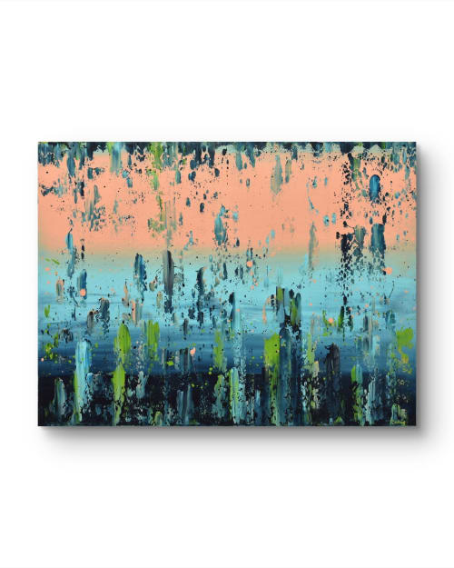 Ocean Kiss | Oil And Acrylic Painting in Paintings by Lisa Carney