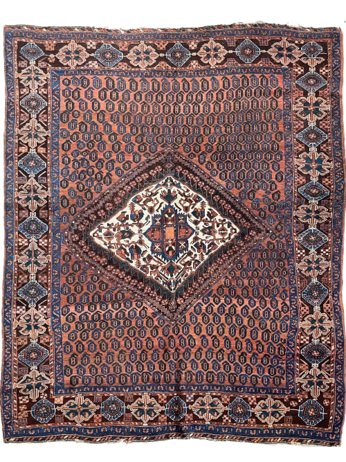 5.2 x 6.3 | Incredible Square Antique Village Tribal Rug | Area Rug in Rugs by The Loom House