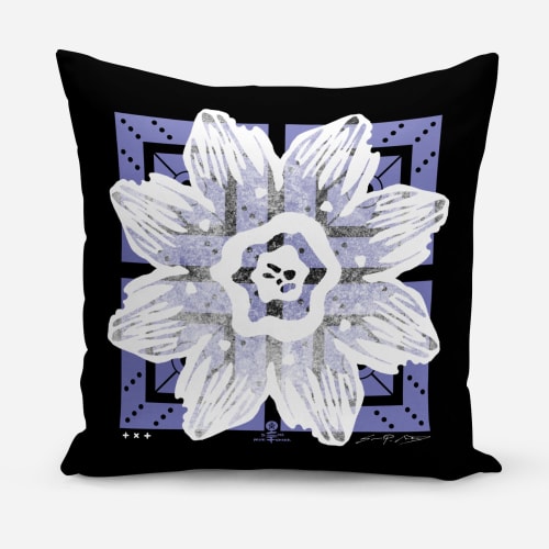 March • (martius) Daffodil Double Sided Velvet Cushion March | Pillows by Sean Martorana