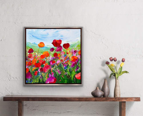 Flowers Everywhere | Oil And Acrylic Painting in Paintings by Checa Art