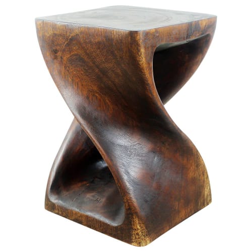 Haussmann® Original Wood Twist Stool 12 X 12 X 18 | Chairs by Haussmann®