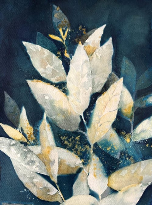 Shower of Gold Two | Paintings by Kathy Ferguson Art