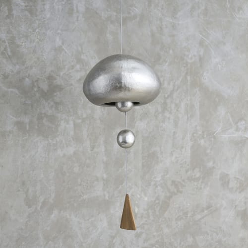 Nickel Hanging Bell Domed | Decorative Objects by The Collective
