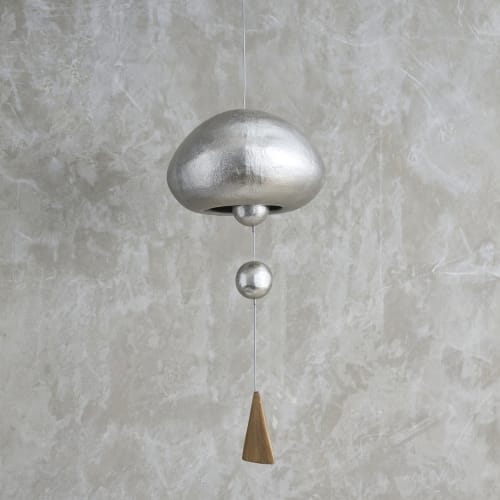 Nickel Hanging Bell Domed | Ornament in Decorative Objects by The Collective