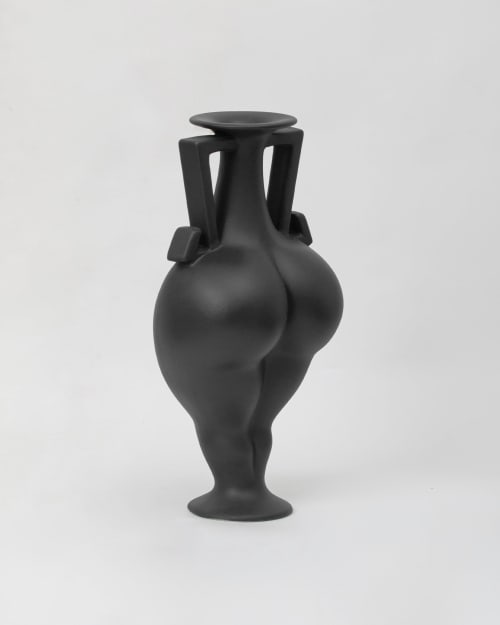 Black B-fora | Vase in Vases & Vessels by OM Editions: A Limited Edition Furniture Collection