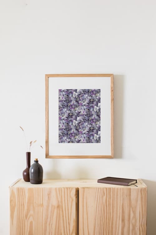 Cosmic - Black - Purple | Prints by Eso Studio Wallpaper & Textiles