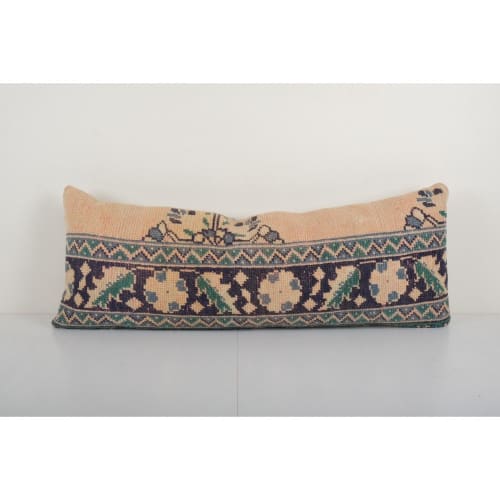 Handmade Extra Long Rectangular Wool Carpet Rug Pillow cover | Linens & Bedding by Vintage Pillows Store