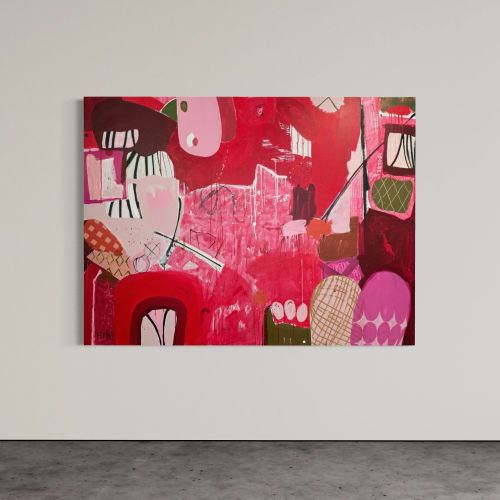 Miss Scarlett | Oil And Acrylic Painting in Paintings by Sarah Finucane