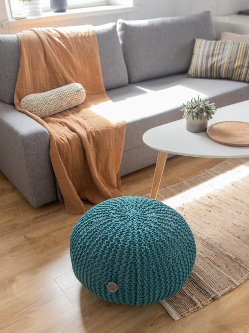 Pouf Classic from recycled cotton cord | Pillows by Anzy Home