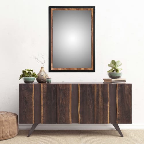 Metal & Wood Mirror | Decorative Objects by Sand & Iron