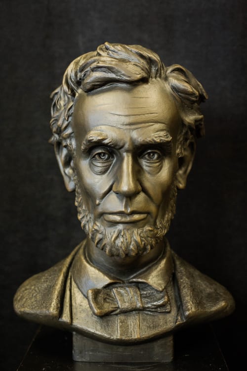 Abraham Lincoln Sculpture- Bronze edition 1/15 | Sculptures by dellsculpture