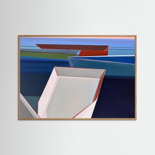 Harbor Mini Print - 8x6 Framed Nautical Art | Shilo Ratner | Work by Shilo Ratner