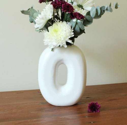Ceramic Vase | Letter O | Vases & Vessels by Studio Patenaude