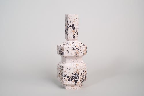 Vase Hexad 26 - Neutral Terrazzo | Vases & Vessels by Tropico Studio