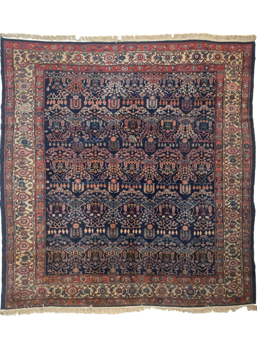 SOLD | INTRIGUING Square Antique Bibikibad Rug | Area Rug in Rugs by The Loom House