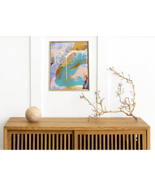 North Star Original Painting on Canvas | Mixed Media by Jessalin Beutler