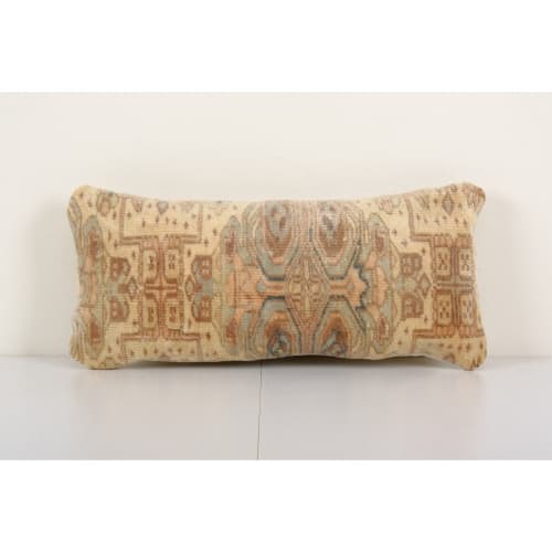 Lumbar Pillow Cover, Bohemian Antique Carpet Pillow, Oushak | Pillows by Vintage Pillows Store