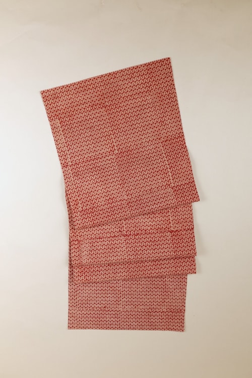 Crimson Dust Kalamkari Table Runner | Linens & Bedding by Ninéh
