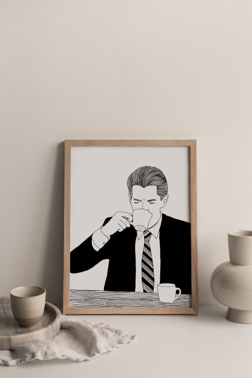 Agent Cooper Print, Twin Peaks Art | Wall Hangings by Carissa Tanton