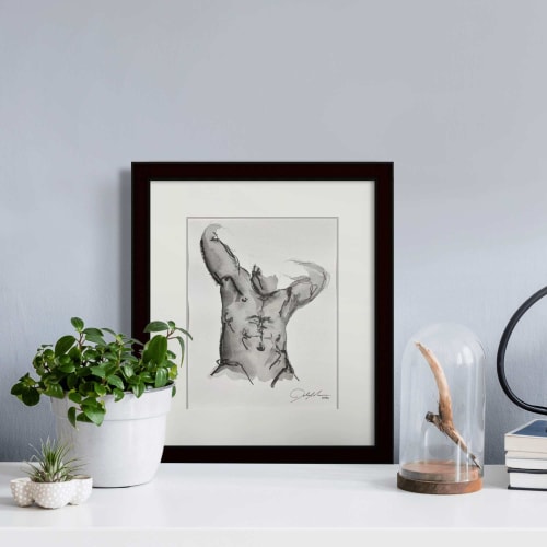 Torso of Javier | Watercolor Painting in Paintings by John Velo Studio
