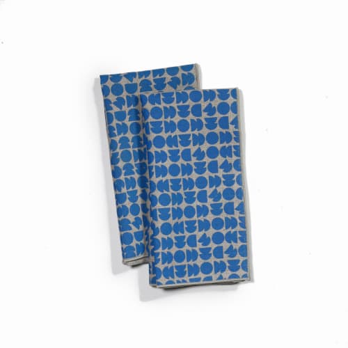 Washed Linen-Cotton set of 4 Napkins- Navy – Thyme and Sage