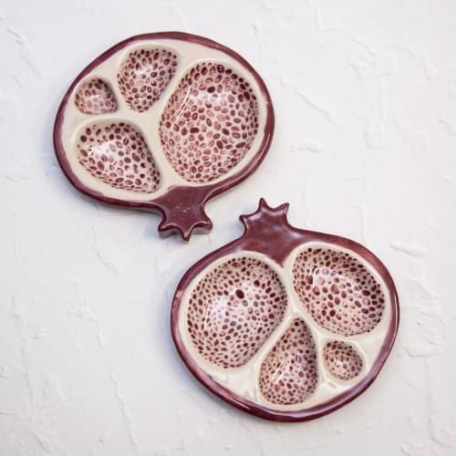 Pomegranate Jewelry Dish | Decorative Tray in Decorative Objects by Melike Carr