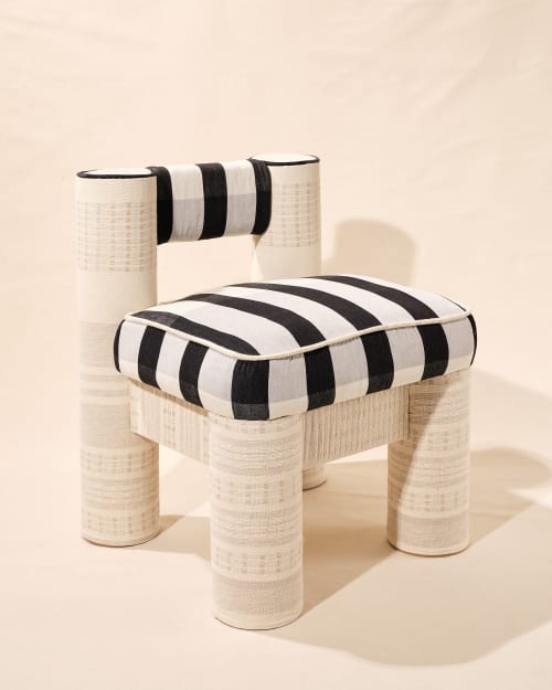 MINNA x LikeMindedObjects CRCL Chair - Black & White | Accent Chair in Chairs by MINNA