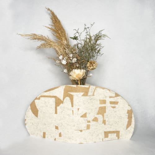 Vase Sleeve Merino Wool Felt 'Fragment' Bamboo Wide | Vases & Vessels by Lorraine Tuson