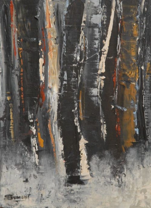 Foret D'hiver / Hiver's Foret | Oil And Acrylic Painting in Paintings by Sophie DUMONT