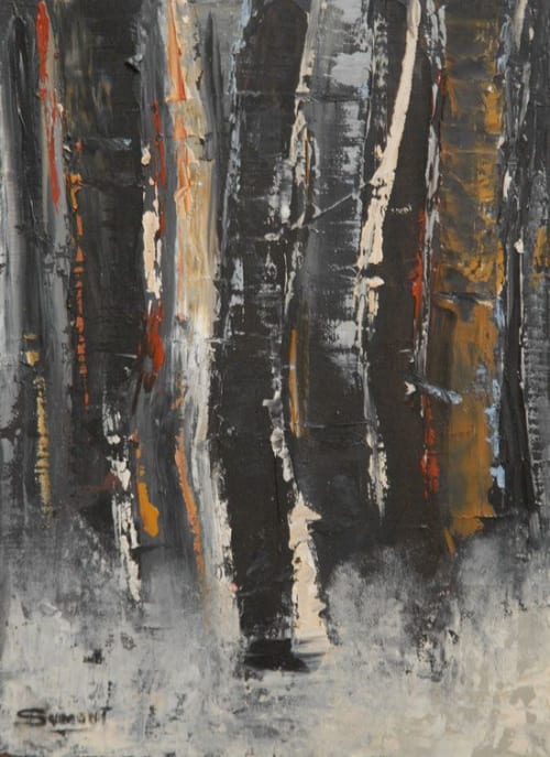 Foret D'hiver / Hiver's Foret | Oil And Acrylic Painting in Paintings by Sophie DUMONT.
