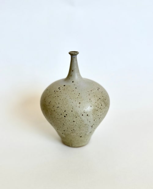 Lavender speckled bottleneck no. 1 | Vase in Vases & Vessels by Dana Chieco